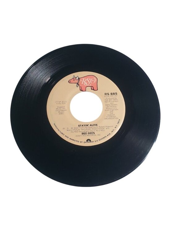 Bee Gees Other - Bee Gees Stayin Alive 1977 7-Inch Vinyl Record (RSO Records)